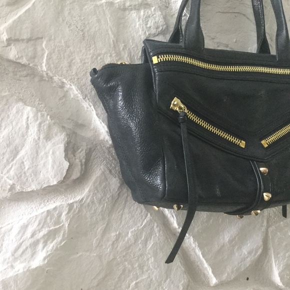 Botkier Black Gold Zipper Handbag - Picture 4 of 10